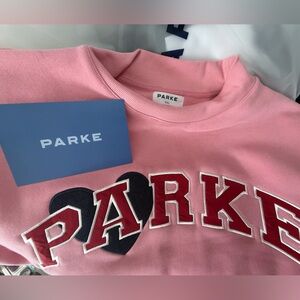 NWT SOLD OUT Parke Pink mock Neck Sweater NEW VALENTINES Day drop